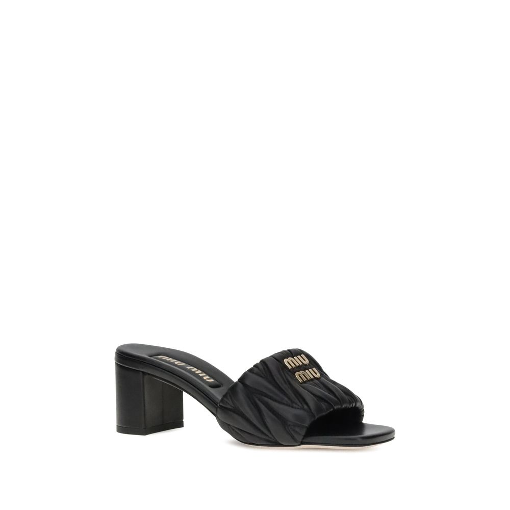 Miu Miu Logoed Sandals - Elegance Redefined