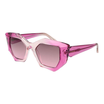 Guess Women’s Sunglasses – Rose Full-Rim Frame with Pink Gradient Lenses, 50mm
