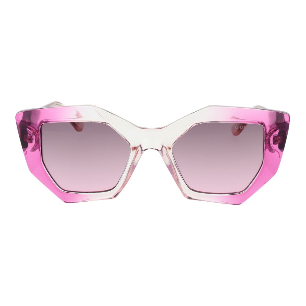 Guess Women’s Sunglasses – Rose Full-Rim Frame with Pink Gradient Lenses, 50mm