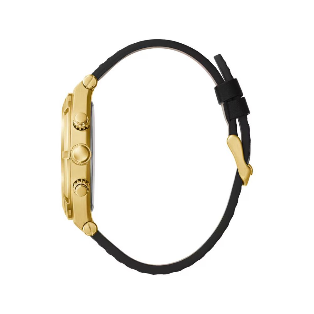 Guess Black Leather Watch - Elegant Timepiece for Every Occasion