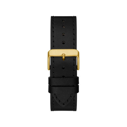 Guess Black Leather Watch - Elegant Timepiece for Every Occasion