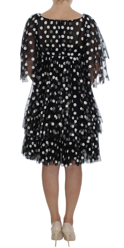  - Elegant Polka Dotted Ruffled Dress