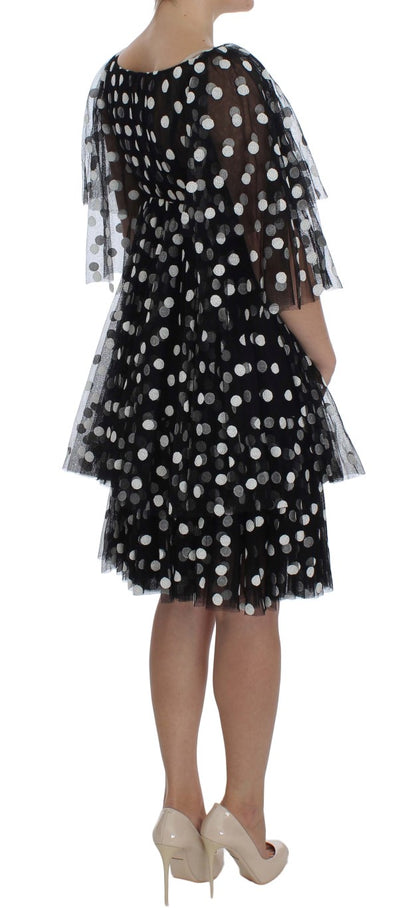  - Elegant Polka Dotted Ruffled Dress