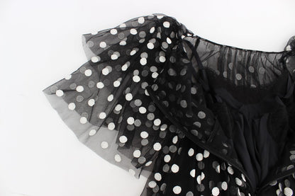  - Elegant Polka Dotted Ruffled Dress