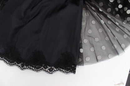  - Elegant Polka Dotted Ruffled Dress