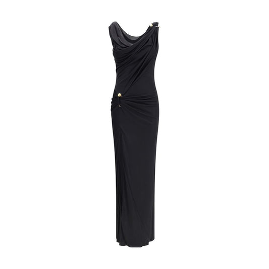 Versace Draped Jersey Long Dress