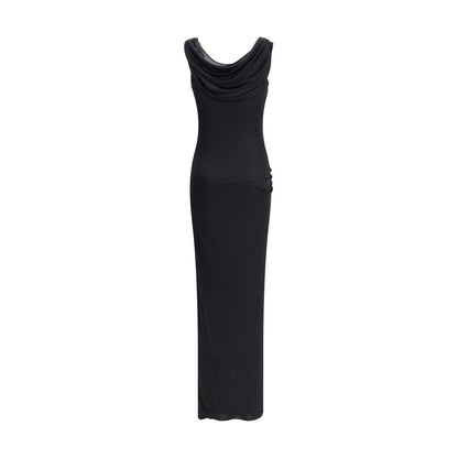 Versace Draped Jersey Long Dress