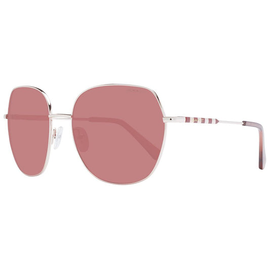 Gant Women’s Sunglasses – Rose Gold Square Frame with Burgundy Lenses, 59mm