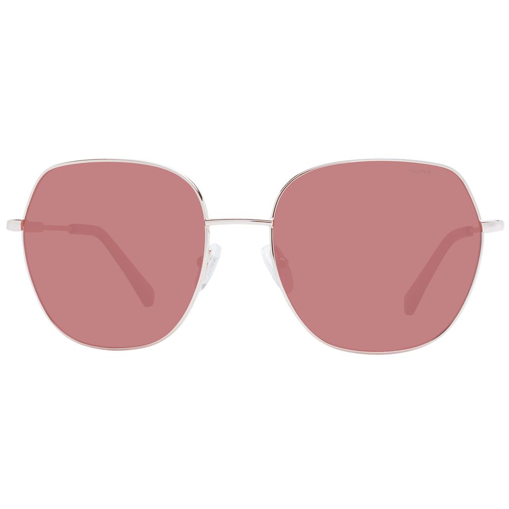 Gant Women’s Sunglasses – Rose Gold Square Frame with Burgundy Lenses, 59mm