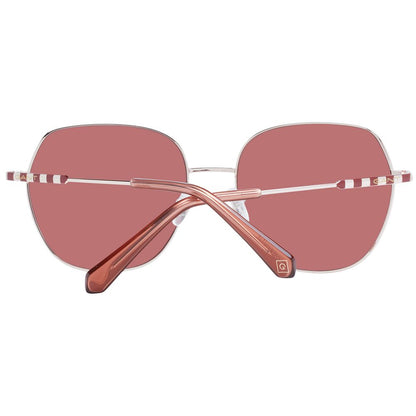 Gant Women’s Sunglasses – Rose Gold Square Frame with Burgundy Lenses, 59mm