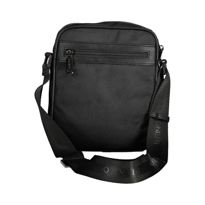 Valentino Bags Black Faux Leather Shoulder Bag with Adjustable Strap