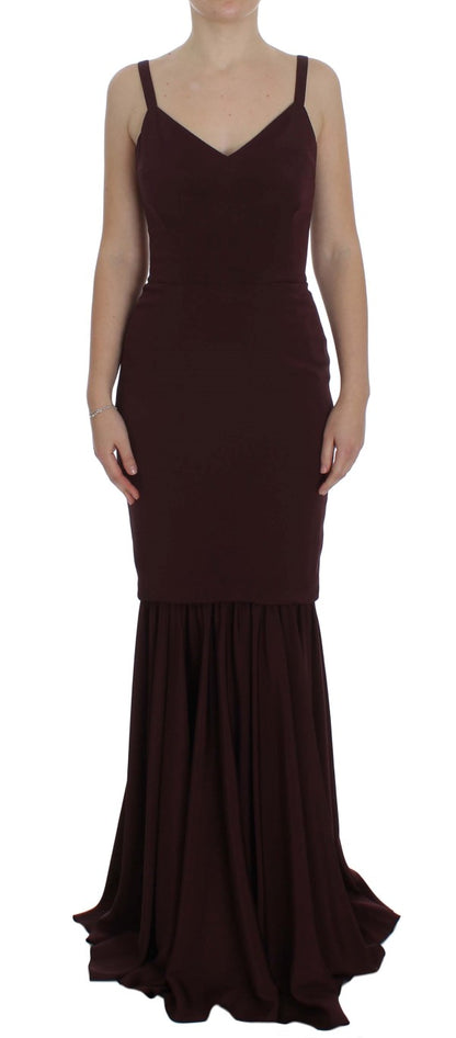  - Elegant Bordeaux Sheath Dress