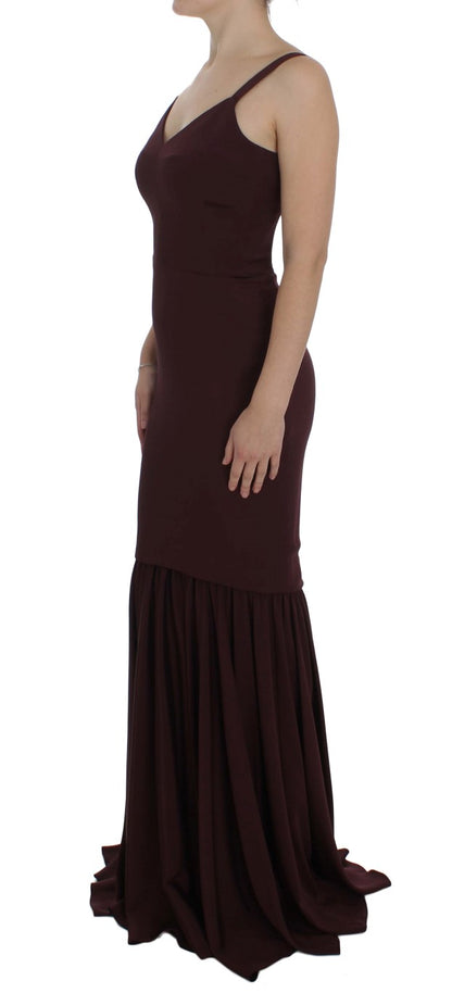  - Elegant Bordeaux Sheath Dress