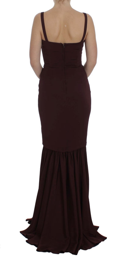  - Elegant Bordeaux Sheath Dress