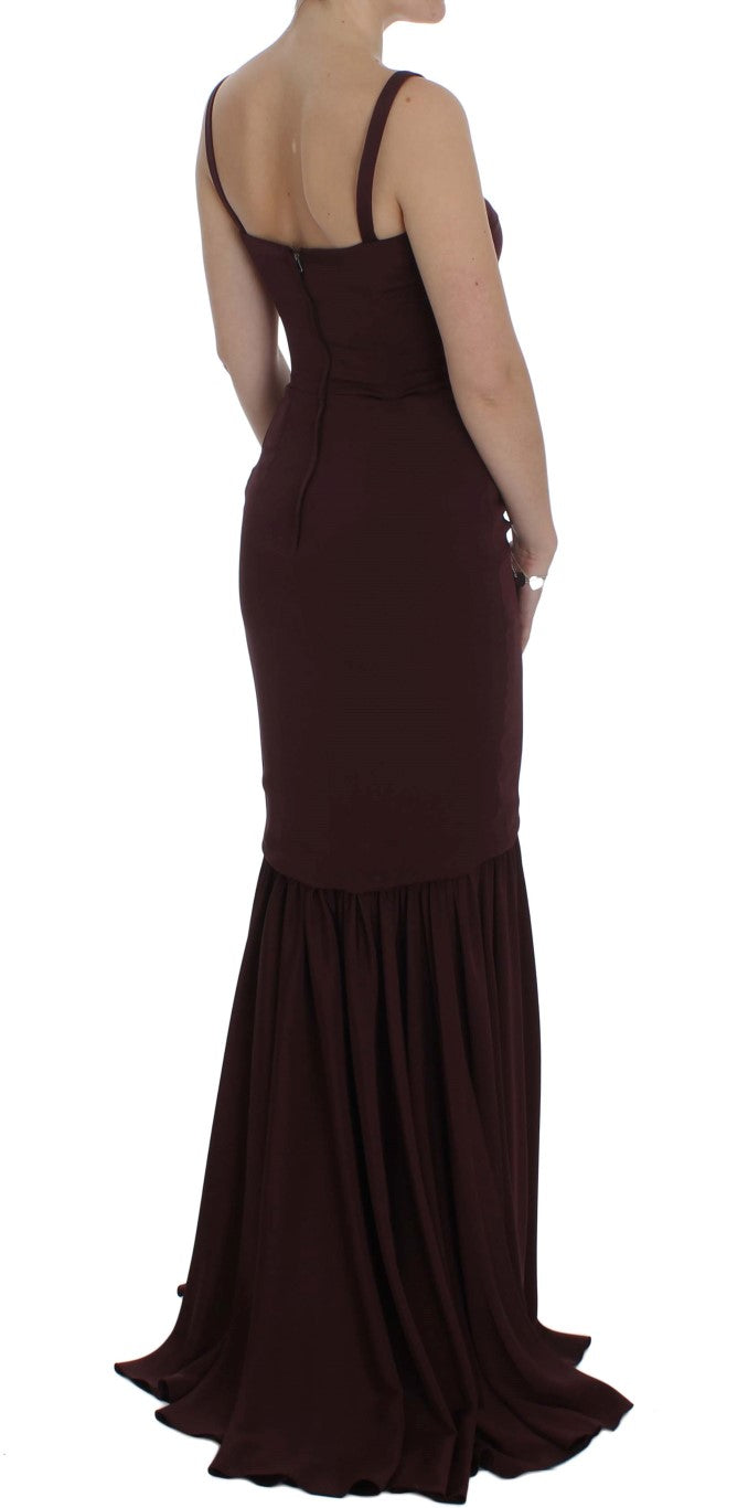  - Elegant Bordeaux Sheath Dress