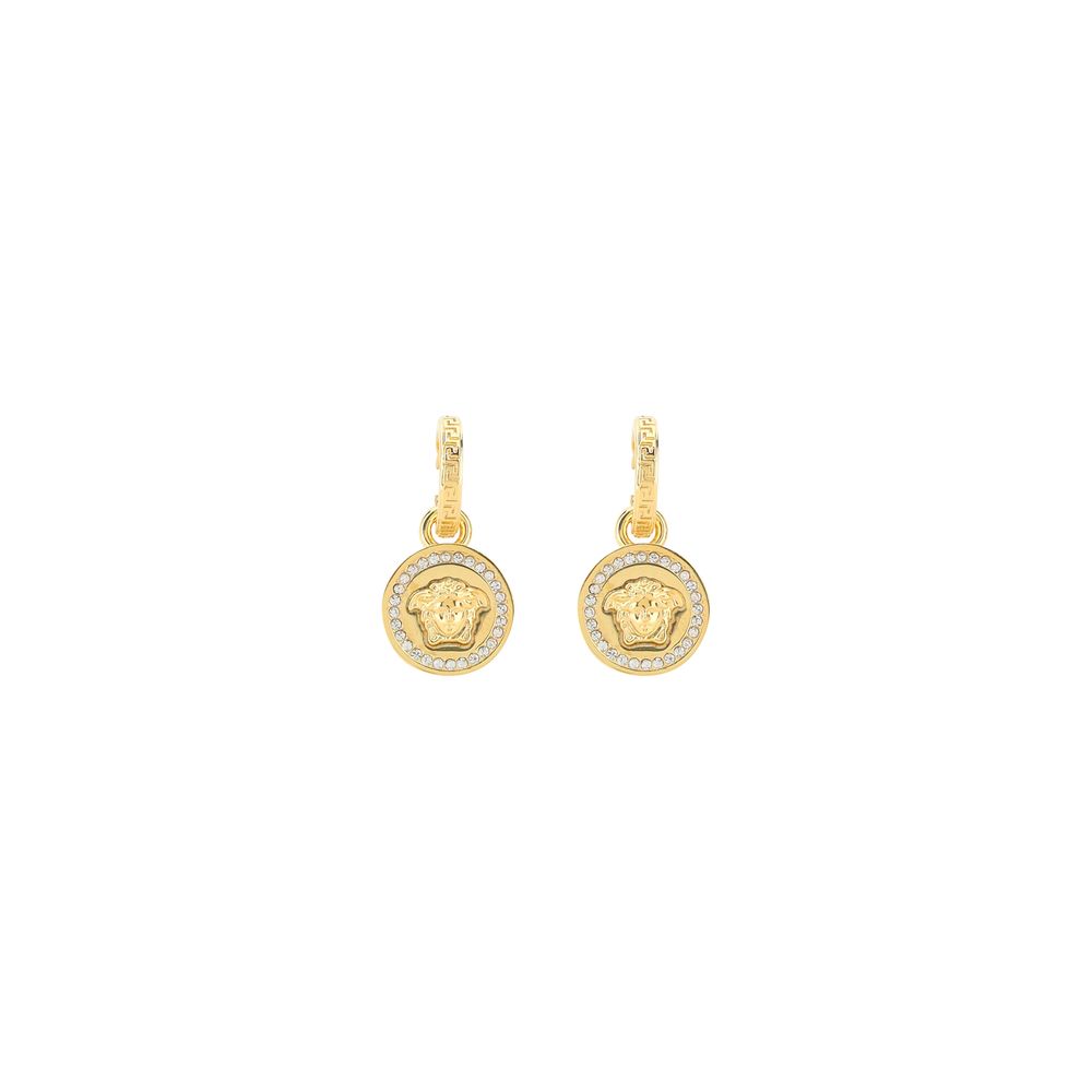 Versace Round Medusa Head Earrings