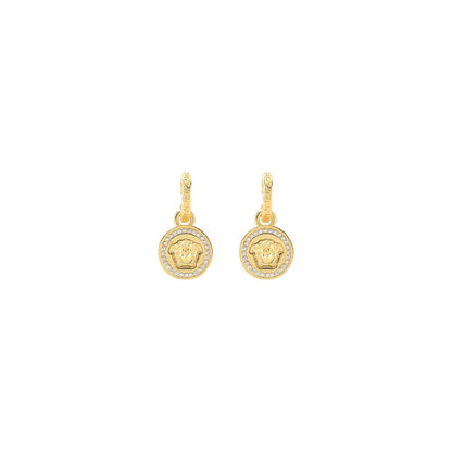 Versace Round Medusa Head Earrings