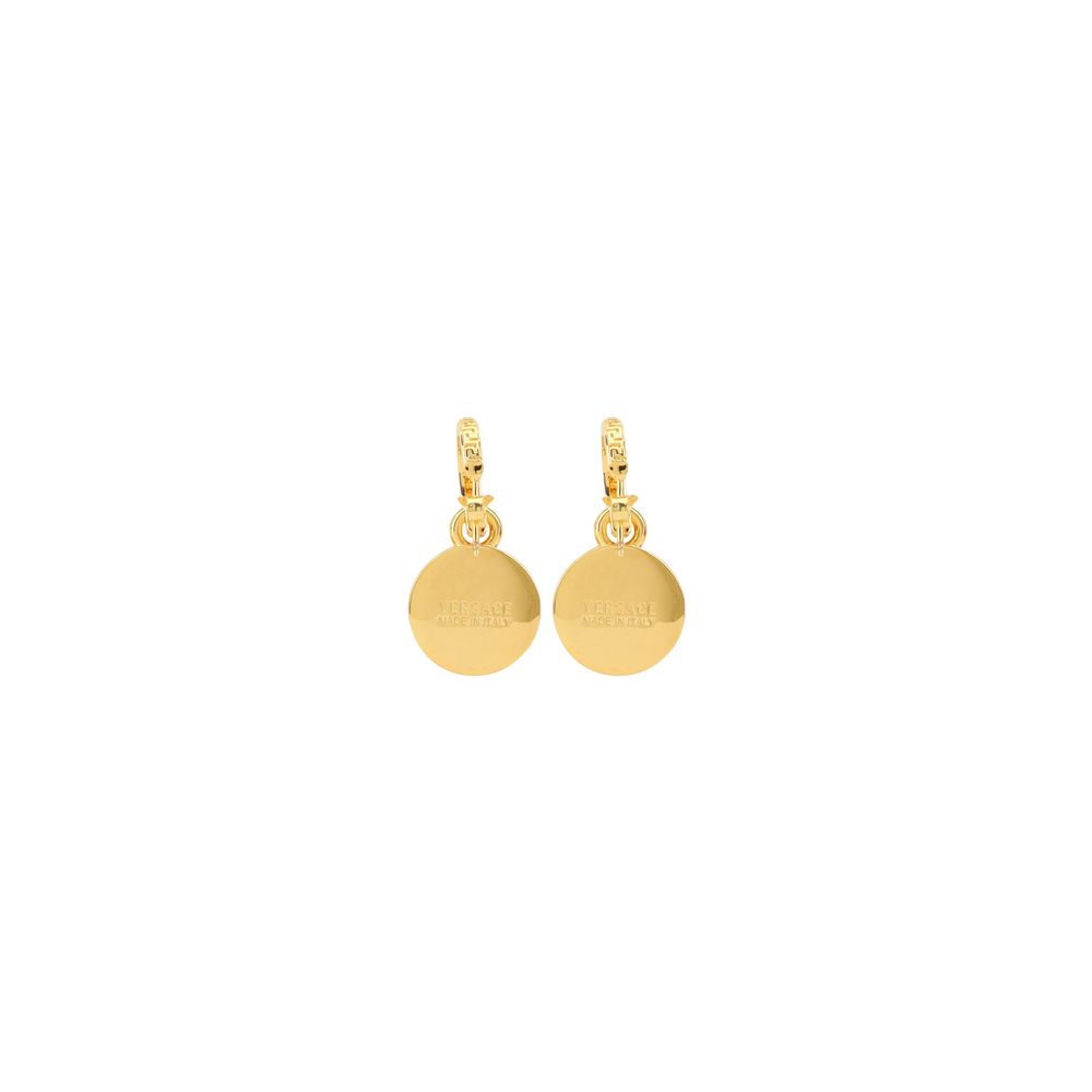 Versace Round Medusa Head Earrings