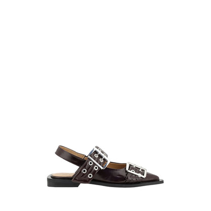 Ganni Buckle Ballerinas - Elegant Slingback Style