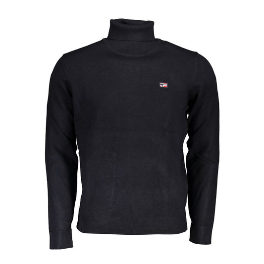 Norway 1963 Blue Fabric Sweater - Classic Turtleneck Pullover