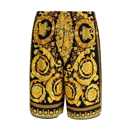 Versace Silk Shorts - Baroque Luxury