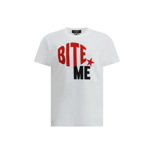 Dsquared2 Cotton T-Shirt with Maxi Print