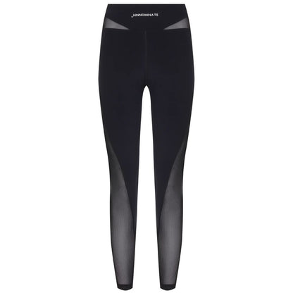 Hinnominate Black Sheer Detail Sports Leggings for Women