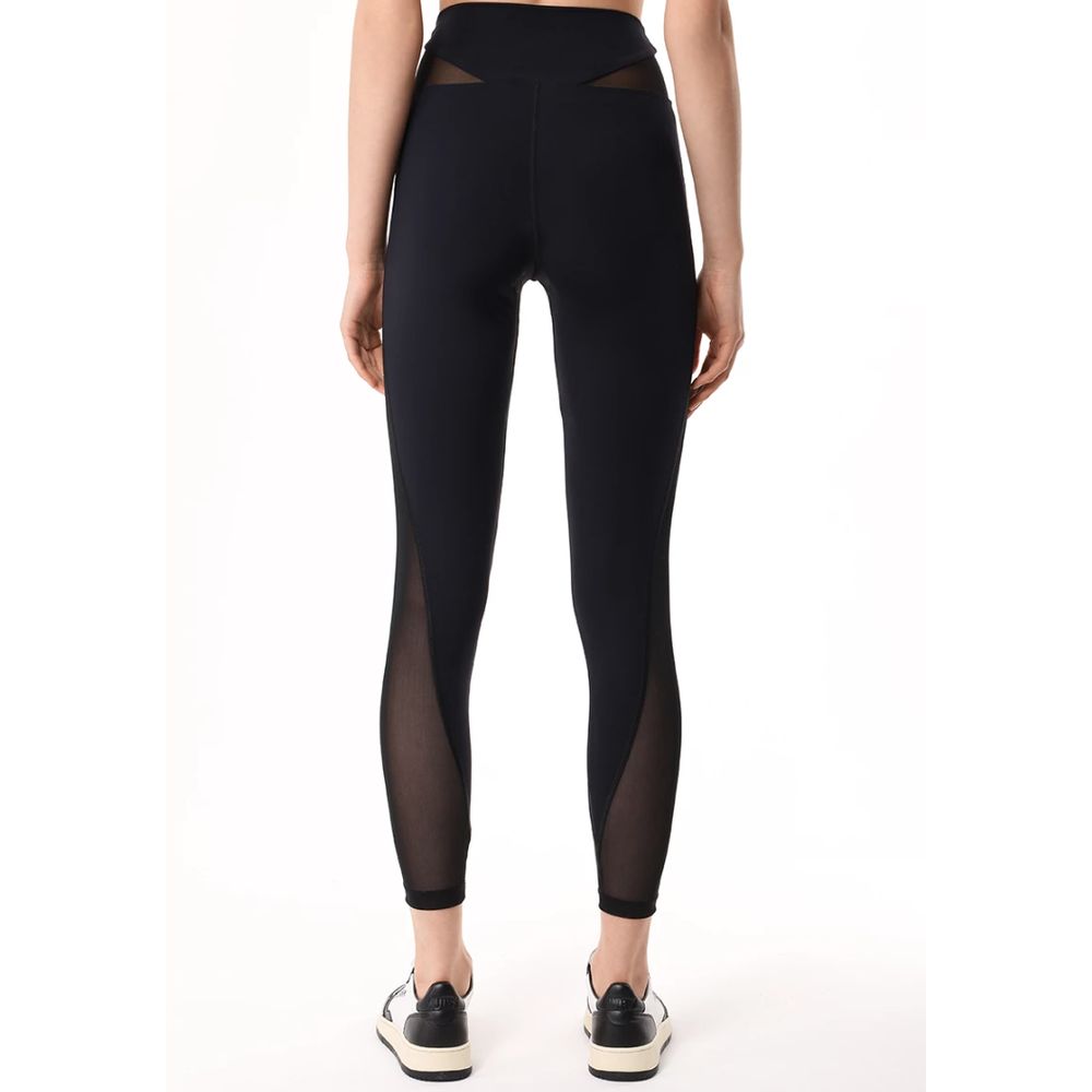 Hinnominate Black Sheer Detail Sports Leggings for Women