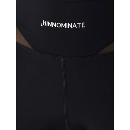 Hinnominate Black Sheer Detail Sports Leggings for Women