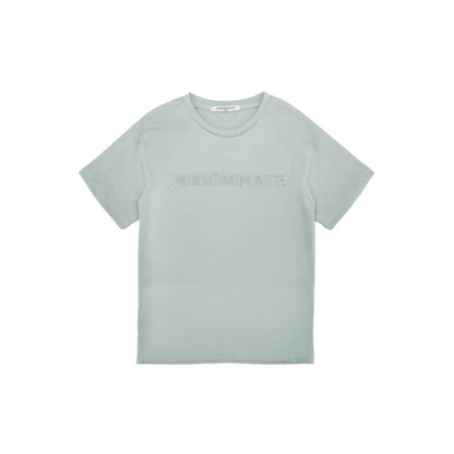 Hinnominate Gray Cotton T-Shirt with Embossed Logo