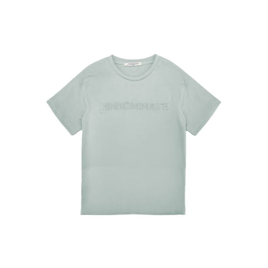 Hinnominate Gray Cotton T-Shirt with Embossed Logo