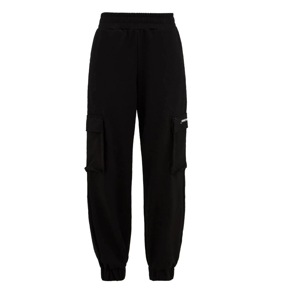 Hinnominate Black Polyester Stretch Long Pants