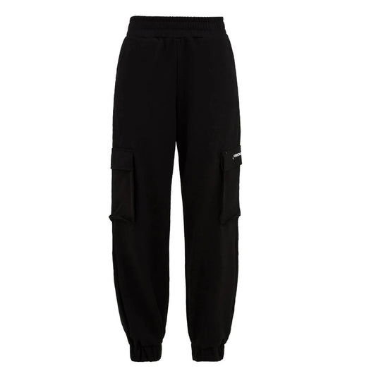 Hinnominate Black Polyester Stretch Long Pants