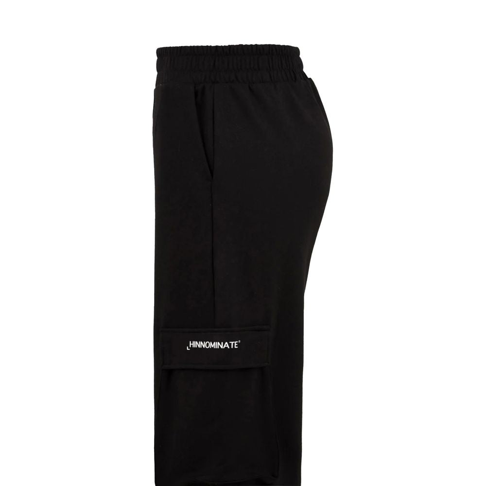 Hinnominate Black Polyester Stretch Long Pants