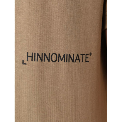 Hinnominate Brown Cotton T-Shirt with Logo Print
