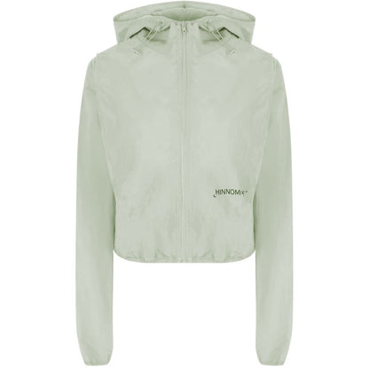 Hinnominate Green Nylon Jacket with Hood