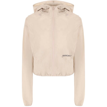 Hinnominate Beige Nylon Jacket with Hood