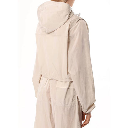 Hinnominate Beige Nylon Jacket with Hood