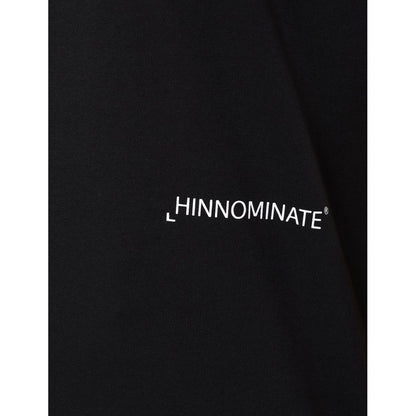Hinnominate Black Cotton Short-Sleeved T-Shirt with Logo Print