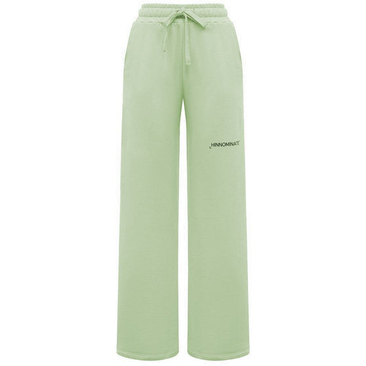Hinnominate Green Cotton Palazzo Trousers