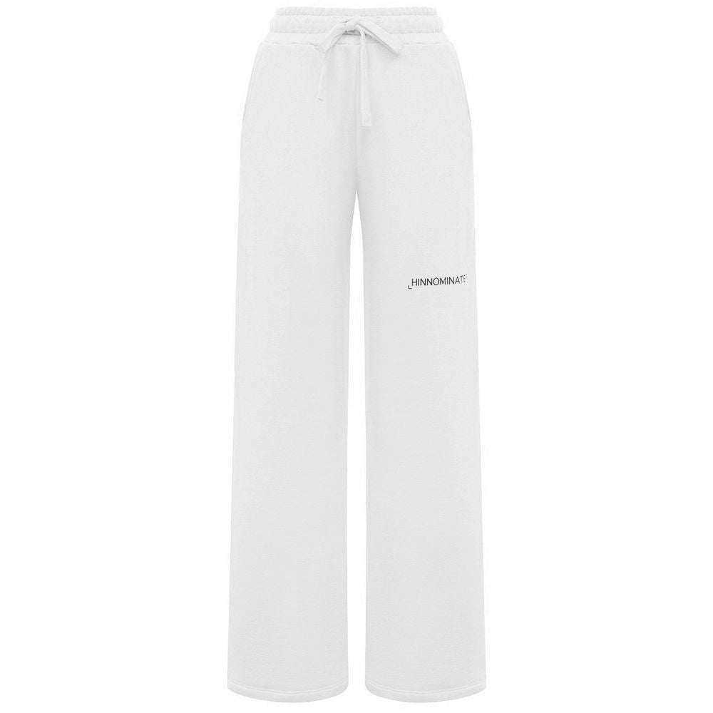 Hinnominate White Cotton Palazzo Trousers