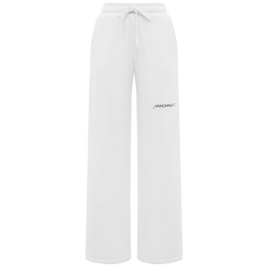 Hinnominate White Cotton Palazzo Trousers