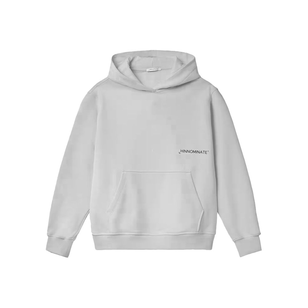 Hinnominate Gray Cotton Sweater with Hood and Pocket