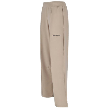 Hinnominate Beige Polyester High-Waisted Trousers