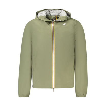K-WAY Green Nylon Long-Sleeved Jacket for Men