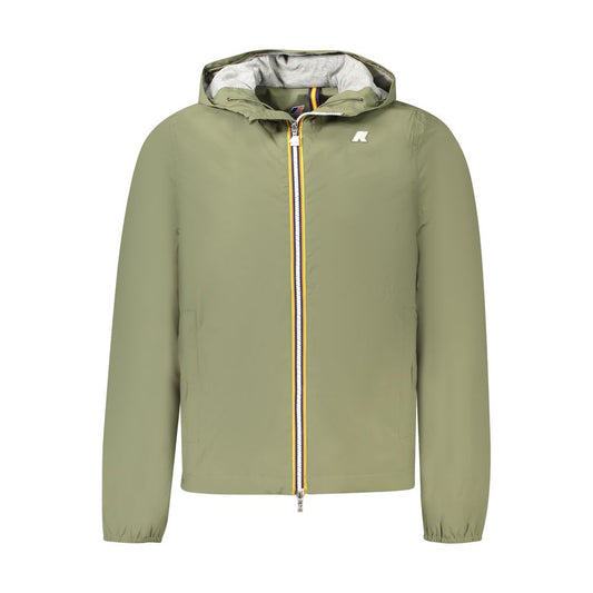 K-WAY Green Nylon Long-Sleeved Jacket for Men