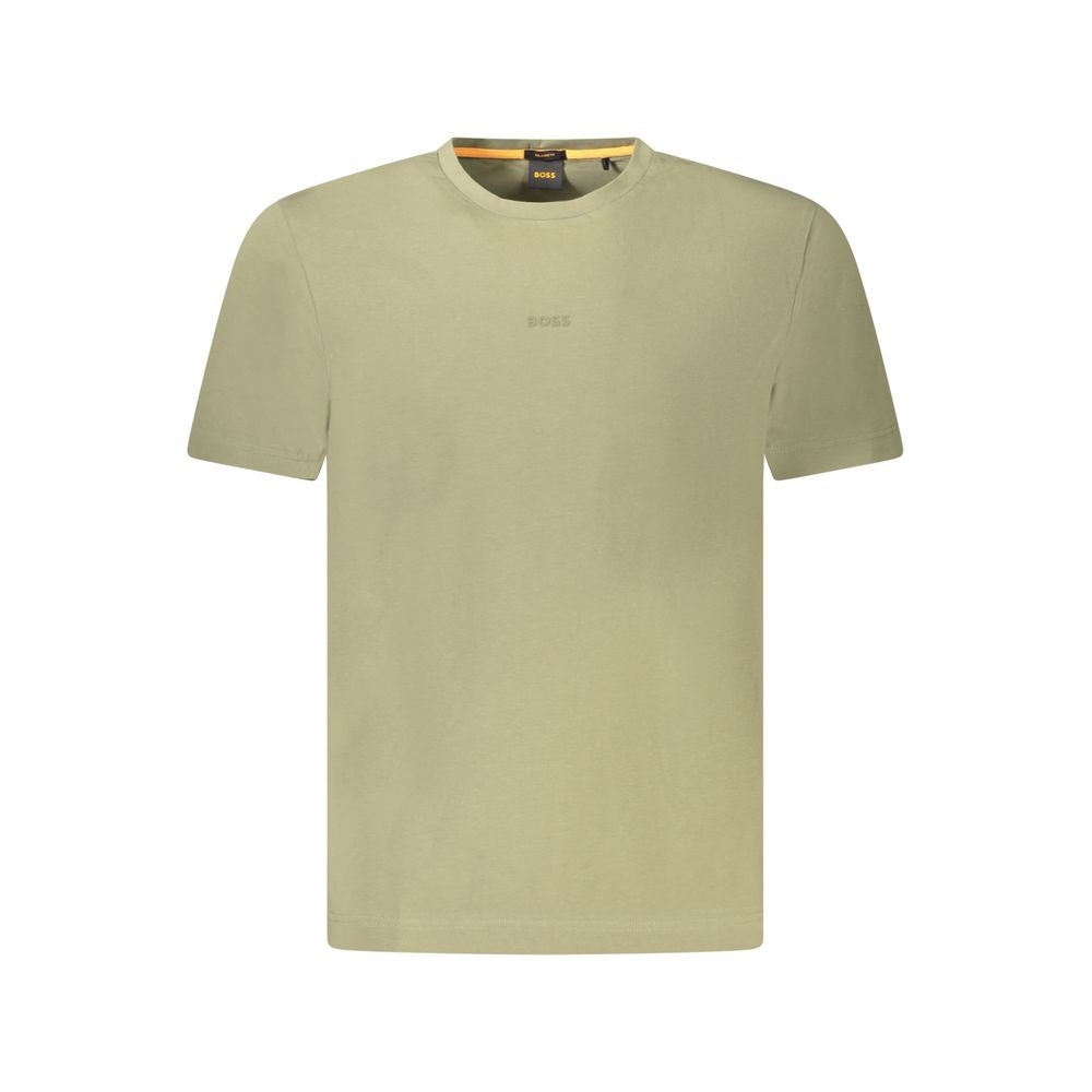 Hugo Boss Green Cotton Men T-Shirt