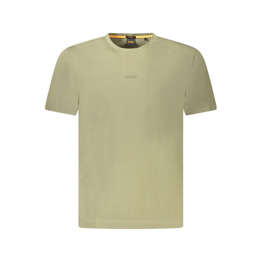 Hugo Boss Green Cotton Men T-Shirt