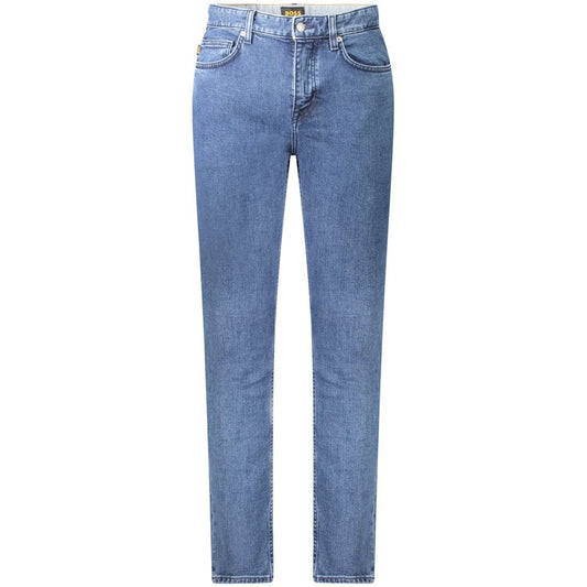 Hugo Boss Blue Cotton Men Jeans - Slim Fit Delaware