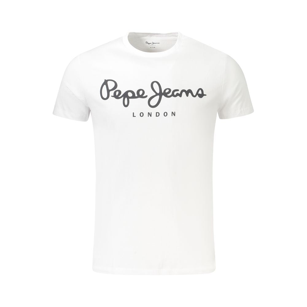 Pepe Jeans White Cotton Men T-Shirt